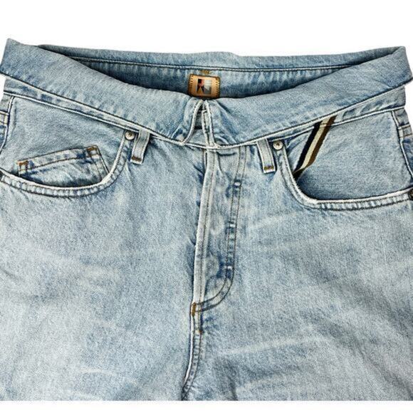 JEAN ATELIER Flip in‎ the Sky High Rise Straight Leg Jeans Size 28 Vintage Wash - Picture 6 of 16